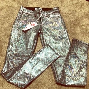 Wildfox NWT Metallic Skinny Jeans